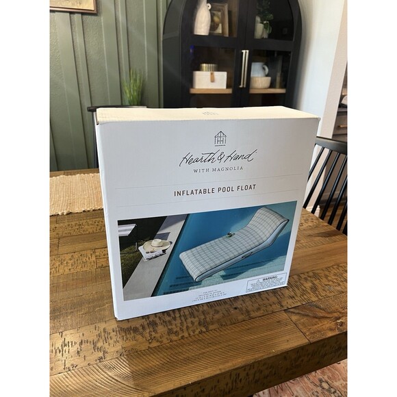 Layered Plaid Inflatable Pool Lounger Float - Hearth & Hand with Magnolia - Picture 6 of 7